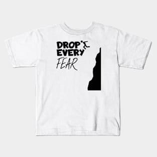 Cliff jumping drop every fear Kids T-Shirt